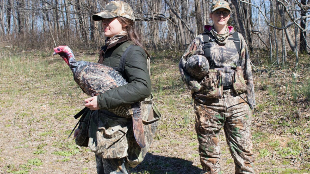 Carry a turkey decoy in whichever way makes you the most comfortable.