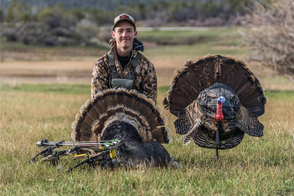 When the "real" gobbler came along, it was mere seconds before he was kicking the dust up.